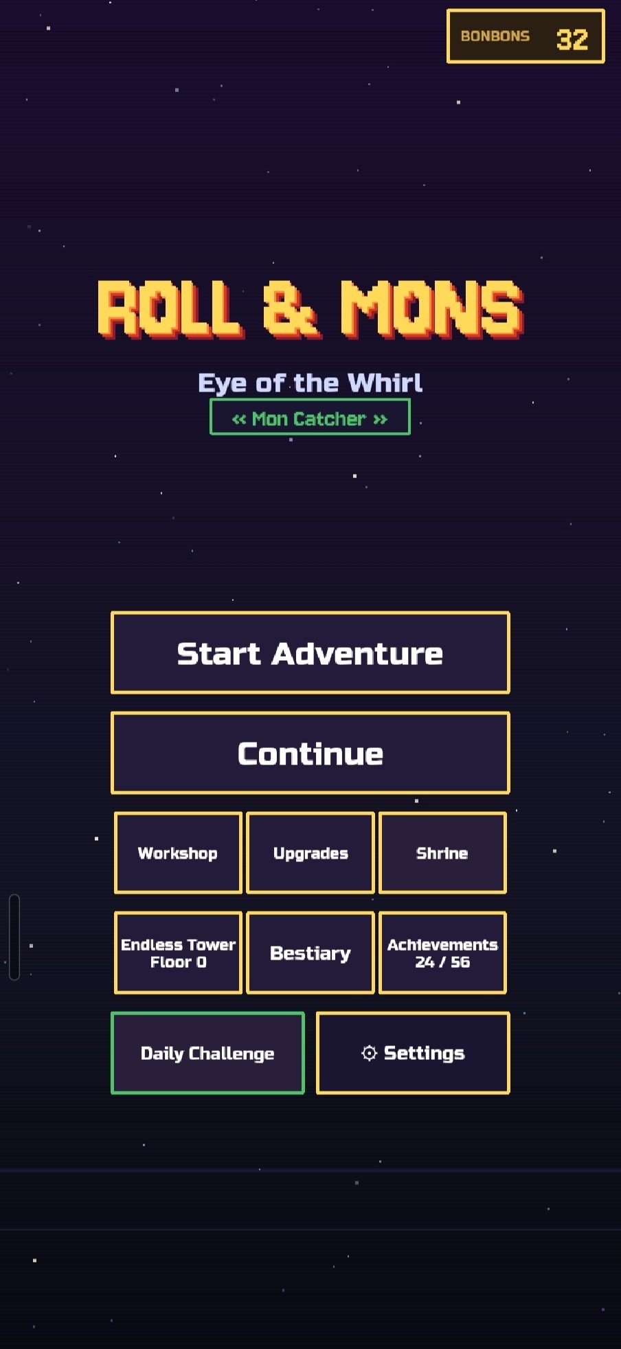 Main menu